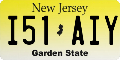 NJ license plate I51AIY