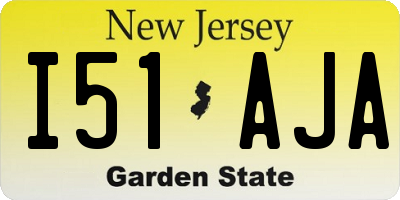 NJ license plate I51AJA