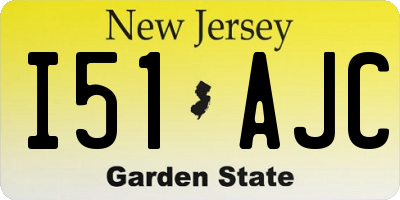 NJ license plate I51AJC