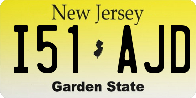 NJ license plate I51AJD