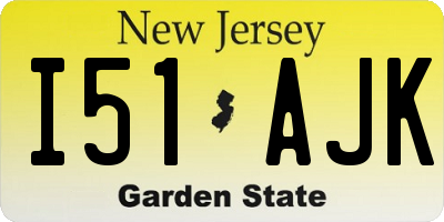 NJ license plate I51AJK