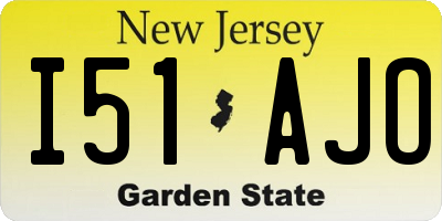 NJ license plate I51AJO