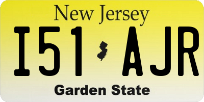 NJ license plate I51AJR