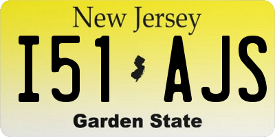 NJ license plate I51AJS