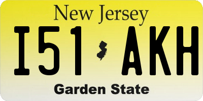 NJ license plate I51AKH