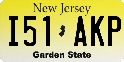 NJ license plate I51AKP