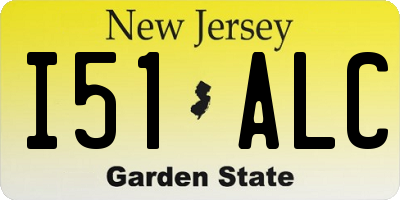 NJ license plate I51ALC