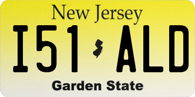 NJ license plate I51ALD
