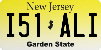 NJ license plate I51ALI