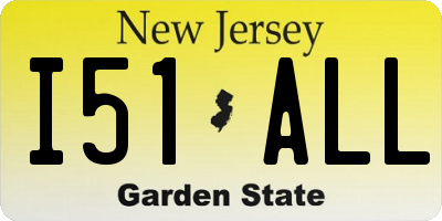 NJ license plate I51ALL
