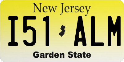 NJ license plate I51ALM