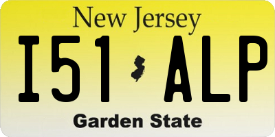NJ license plate I51ALP
