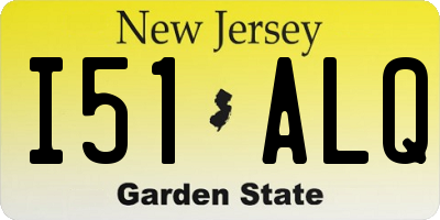 NJ license plate I51ALQ