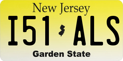 NJ license plate I51ALS