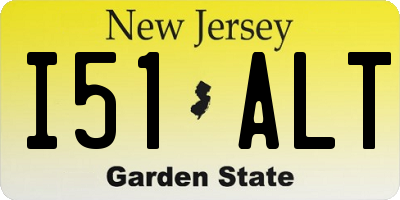 NJ license plate I51ALT