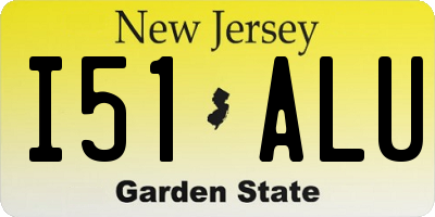 NJ license plate I51ALU