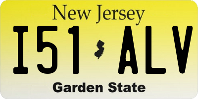 NJ license plate I51ALV