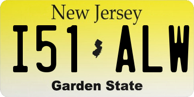 NJ license plate I51ALW