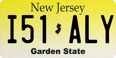 NJ license plate I51ALY