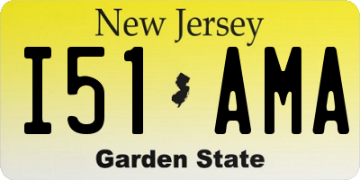 NJ license plate I51AMA