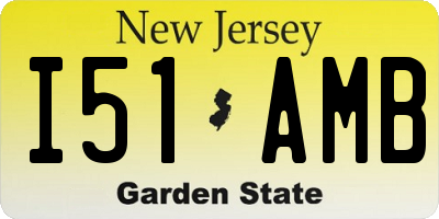 NJ license plate I51AMB