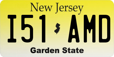 NJ license plate I51AMD