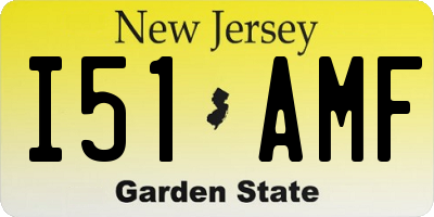 NJ license plate I51AMF
