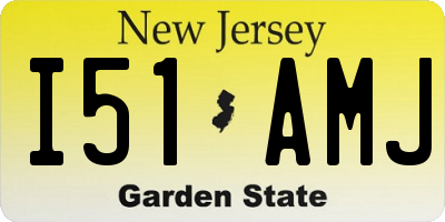 NJ license plate I51AMJ