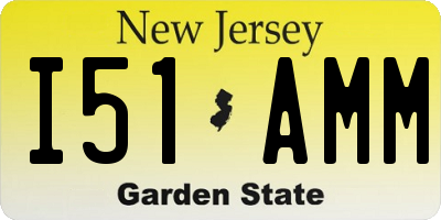 NJ license plate I51AMM