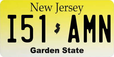 NJ license plate I51AMN