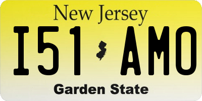NJ license plate I51AMO