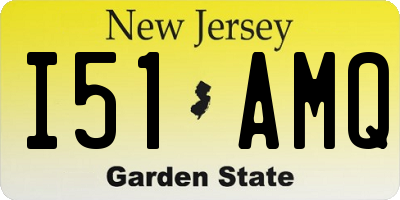 NJ license plate I51AMQ