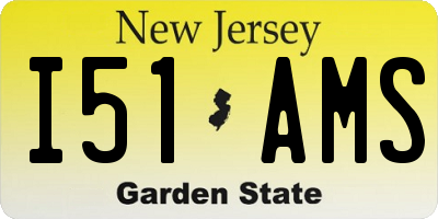 NJ license plate I51AMS