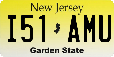 NJ license plate I51AMU
