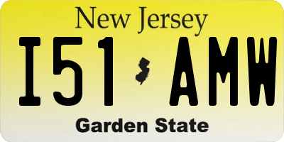 NJ license plate I51AMW