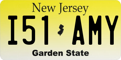 NJ license plate I51AMY