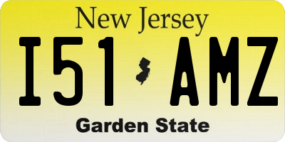 NJ license plate I51AMZ