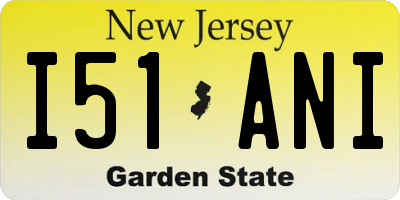 NJ license plate I51ANI