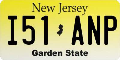 NJ license plate I51ANP