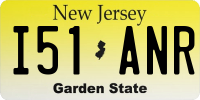 NJ license plate I51ANR