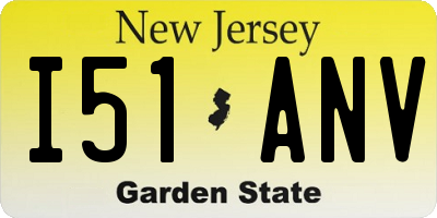NJ license plate I51ANV