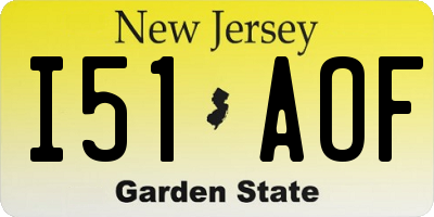 NJ license plate I51AOF
