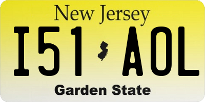 NJ license plate I51AOL