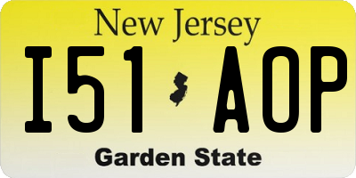 NJ license plate I51AOP