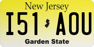 NJ license plate I51AOU