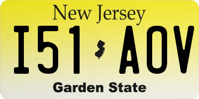 NJ license plate I51AOV