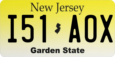 NJ license plate I51AOX