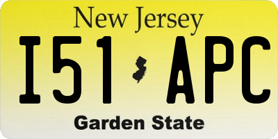 NJ license plate I51APC