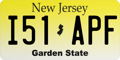 NJ license plate I51APF