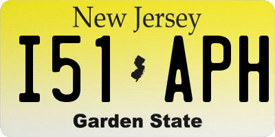 NJ license plate I51APH